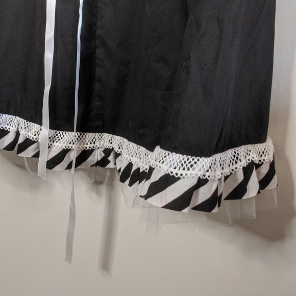 Lucky 13 Tiki Skull Halter Dress Stripes  L - Picture 9 of 10